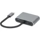 USB Type-C hub 4 az 1-ben USB 3.0 + PD 100W + HDMK 4K30HZ + VGA FullHD