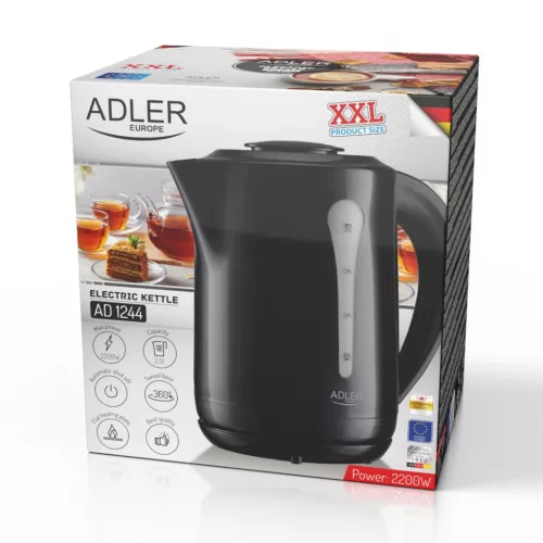 Adler AD 1244B elektromos vízforraló, fekete