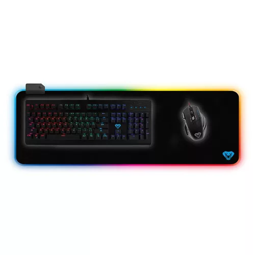 Nagyméretű gamer szőnyeg színes RGB háttérvilágítással, MT262