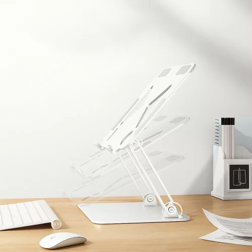 Laptopállvány, állítható, ergonomikus 10-17 hüvelykes laptopállvány mt2661w (fehér)