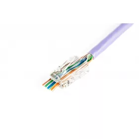   RJ45 (8p8c) átvezető dugó, cat.5e, árnyékolatlan, AWG 26-24, 100 db-os csomag