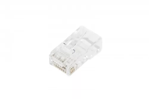 RJ45 (8p8c) átvezető dugó, cat.5e, árnyékolatlan, AWG 26-24, 100 db-os csomag