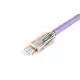 RJ45 (8p8c) átvezető dugó, cat.6, árnyékolatlan, AWG 26-24, 100 darabos csomag.
