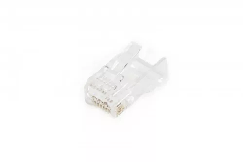 RJ45 (8p8c) átvezető dugó, cat.6, árnyékolatlan, AWG 26-24, 100 darabos csomag.
