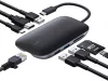 CB-C71 alumínium USB-C hub | 8 az 1-ben | RJ45 Ethernet 10/100/1000 Mbps | 3xUSB 3.1 | HDMI 4k@30Hz | SD és MicroSD | USB-C tápellátás 100 W