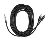 Audio kábel 3,5 mm-es apa - 2 RCA apa 5 m, fekete
