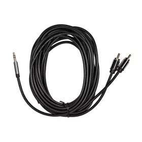 Audio kábel 3,5 mm-es apa - 2 RCA apa 5 m, fekete