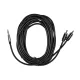 Audio kábel 3,5 mm-es apa - 2 RCA apa 5 m, fekete
