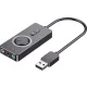 Külső hangkártya hangerőszabályzóval, 1 m-es USB 2.0 csatlakozóval