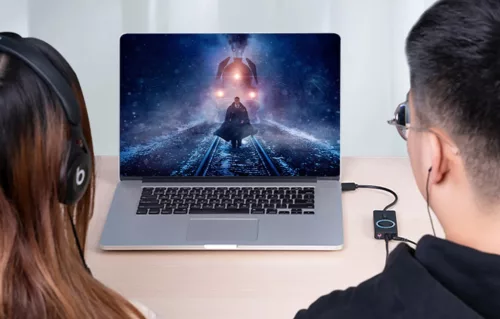 Külső hangkártya hangerőszabályzóval, 1 m-es USB 2.0 csatlakozóval