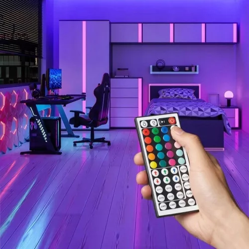 Vention szilikon neon LED szalag infravörös távirányítóval, USB 5V tápegységgel, 2m