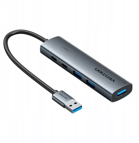 5 az 1-ben USB-A 3.0 elosztó, 0,15 m, védőkábellel