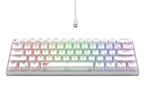 Havit kb903l gamer billentyűzet (átlátszó fehér)