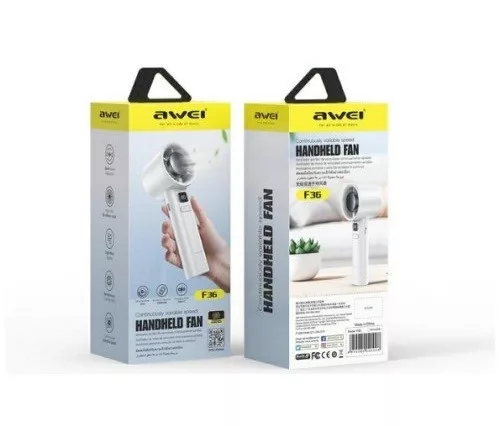 Mini ventilátor kézi ventilátor f36 2200mah fehér