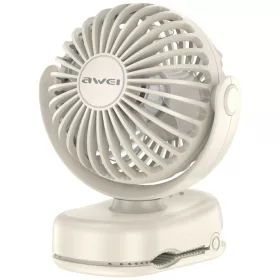 Mini asztali ventilátor f45 csipesszel 1200mah fehér