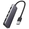 Ugreen hub adapter 4 az 1-ben USB - 4x USB 3.0 + micro USB (szürke)