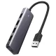 Ugreen hub adapter 4 az 1-ben USB - 4x USB 3.0 + micro USB (szürke)