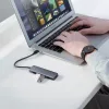 Ugreen hub adapter 4 az 1-ben USB - 4x USB 3.0 + micro USB (szürke)