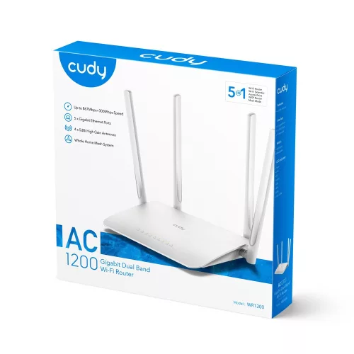Cuda router WR1300 LAN gigabit AC1200 kétsávos wifi mesh