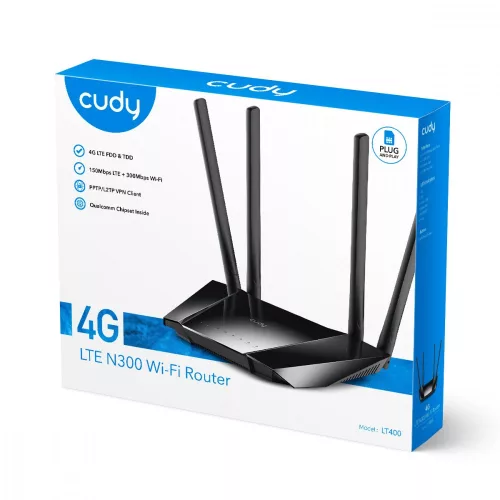 cudy lt400_eu 300 mbps vezeték nélküli n 4g lte cat.4 sim router