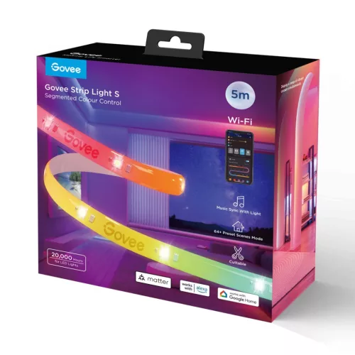 Govee LED szalagfény 5m RGBIC, Wi-Fi, Bluetooth H612ACD1
