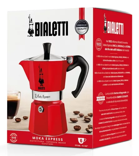 Bialetti Moka Express kávéfőző (piros)