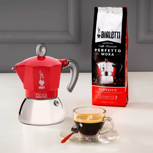 Bialetti új mokka indukciós kávéfőző 4tz piros