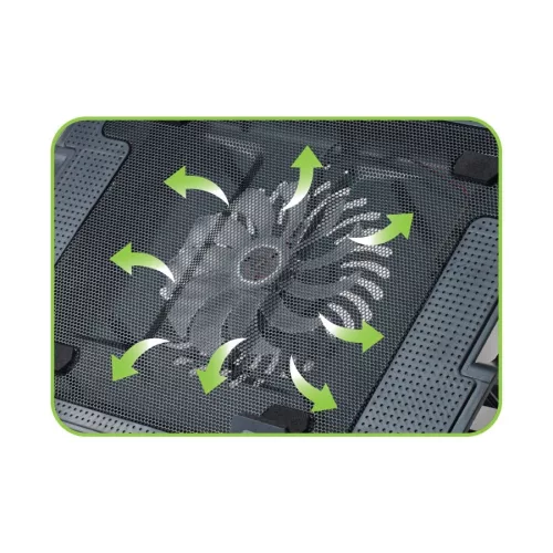 Techly laptop ventilátor hűtőpad
