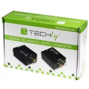 Digitális átalakító Toslink SPDIF, koaxiális audio analóg sztereó RCA b/r