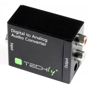 Digitális átalakító Toslink SPDIF, koaxiális audio analóg sztereó RCA b/r