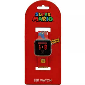 Super Mario LED óra piros