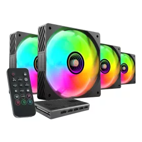   Tacens mars mf-si4kit ventilátor 120 argb x4 bk- ventilátor+hub+távirányító (tacmars-mfsi4kit)
