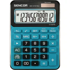   Asztali számológép SEC 372BU nagyméretű, 12 számjegyű LCD kijelzővel