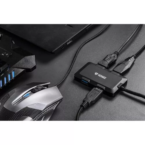 Töltőközpont 4 USB porttal yhb 4341bk,
