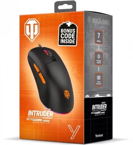 Indruder WT200 Ultralight vezetékes gamer egér - Limitált kiadású World of Tanks