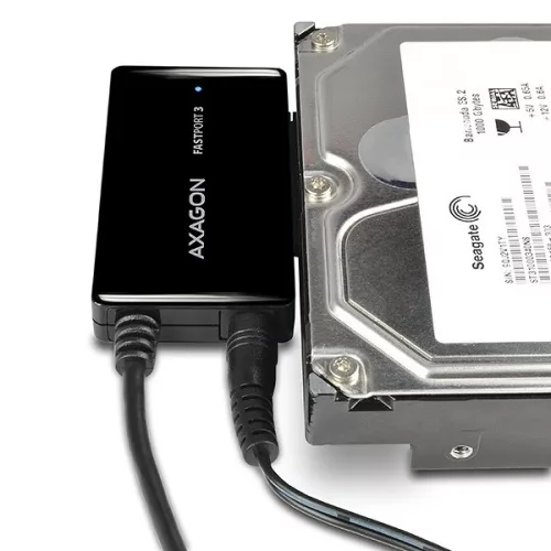ADSA-FP3 adapter USB 3.2 Gen 1 - SATA 6G HDD Fastport3 (2.5", 3.5", 5.25") tápegységgel