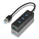 Hue-s2b hub 4 portos USB 3.2 gen 1 töltőhub, 30 cm-es kábel, microUSB kiegészítő tápegység