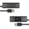 Hue-s2b hub 4 portos USB 3.2 gen 1 töltőhub, 30 cm-es kábel, microUSB kiegészítő tápegység