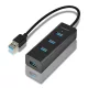Hue-s2b hub 4 portos USB 3.2 gen 1 töltőhub, 30 cm-es kábel, microUSB kiegészítő tápegység