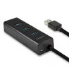 Hue-s2b hub 4 portos USB 3.2 gen 1 töltőhub, 30 cm-es kábel, microUSB kiegészítő tápegység