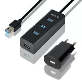   Hue-s2bp hub 4 portos USB 3.2 Gen 1 töltőhub 1,2 m-es kábellel, hálózati adapterrel
