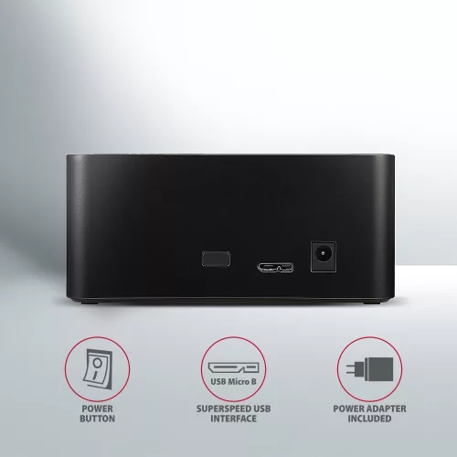 ADSA-SN dokkolóállomás, USB 3.2 Gen 1 - 1x SATA 6G 2.5"/3.5" SSD/HDD