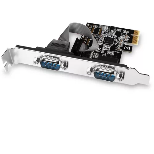 Pcea-s2n PCIe vezérlő 2x soros port RS232 250 kbps, SP és LP tartozék