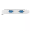 Pcea-s2n PCIe vezérlő 2x soros port RS232 250 kbps, SP és LP tartozék