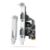 Pcea-s2n PCIe vezérlő 2x soros port RS232 250 kbps, SP és LP tartozék