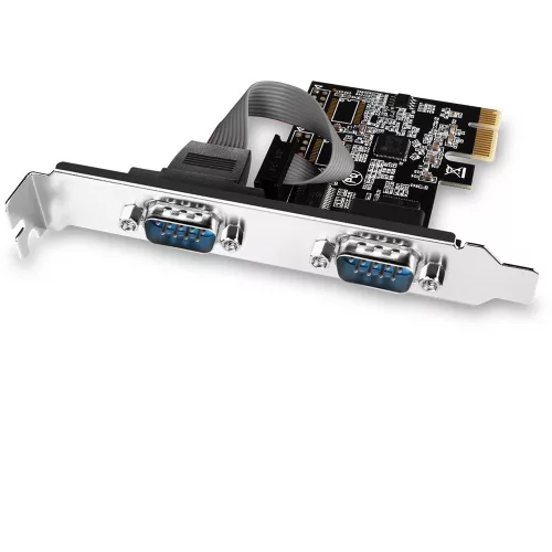 Pcea-s2n PCIe vezérlő 2x soros port RS232 250 kbps, SP és LP tartozék
