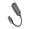Ade-tr Gigabit Ethernet adapter, USB-A 3.2 Gen 1, automatikus telepítés, fém, titánszürke
