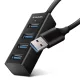 Hue-m1a hub 4 portos mini fém USB 3.2 gen 1, 20 cm-es USB-A kábel