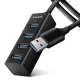 Hue-m1al hub 4 portos mini fém USB 3.2 Gen 1, 1,2 m-es USB-A kábel