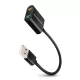 Ada-12 külső hangkártya USB 2.0 48khz/16-bit sztereó, fém, USB-A kábel 15 cm